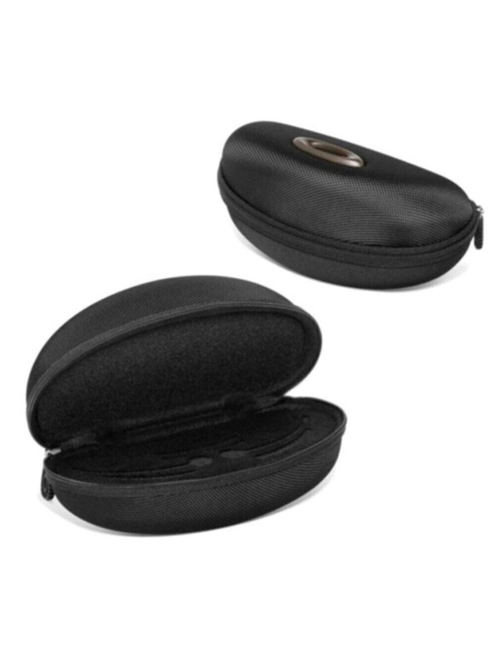 Oakley Black Zip Around Sunglasses Case for Spare Lenses w/ Cleaning Cloth